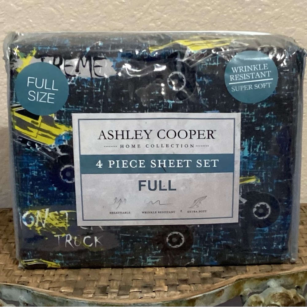 Ashley Cooper Blue Off Road Truck Full Sheet Set